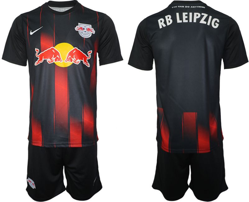 Men 2022-2023 Club RB Leipzig away black blank Soccer Jersey
